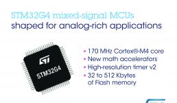 意法半导体发布STM32G4微控制器，提高下一代数字电源应用的
